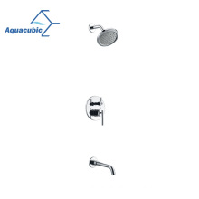 Watersense concealed faucet with stainless steel trim and zinc handle